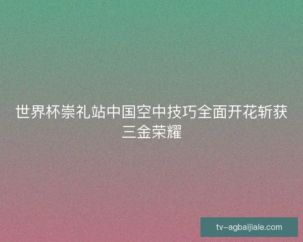 世界杯崇礼站中国空中技巧全面开花斩获三金荣耀 世界杯崇礼站中国空中技巧全面开花斩获三金荣耀